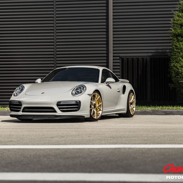 Custom Front Lip on White Porsche 911 - Photo by Vossen
