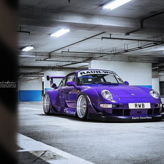 Custom Wide Body Kit on Purple Porsche 911 - Photo by Brixton Forged Wheels