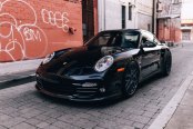 Black on Black Extremely Sinister Porsche 911 with Carbon Fiber Front Lip