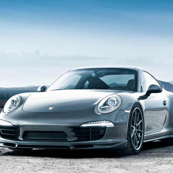 Front Bumper with LED Lights on Gray Porsche 911 - Photo by Brixton Forged Wheels