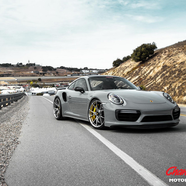 Gray Porsche 911 with Aftermarket Front Bumper - Photo by Vossen