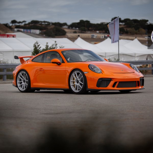 Dark Smoke Headlights on Orange Porsche 911 - Photo by HRE Wheels