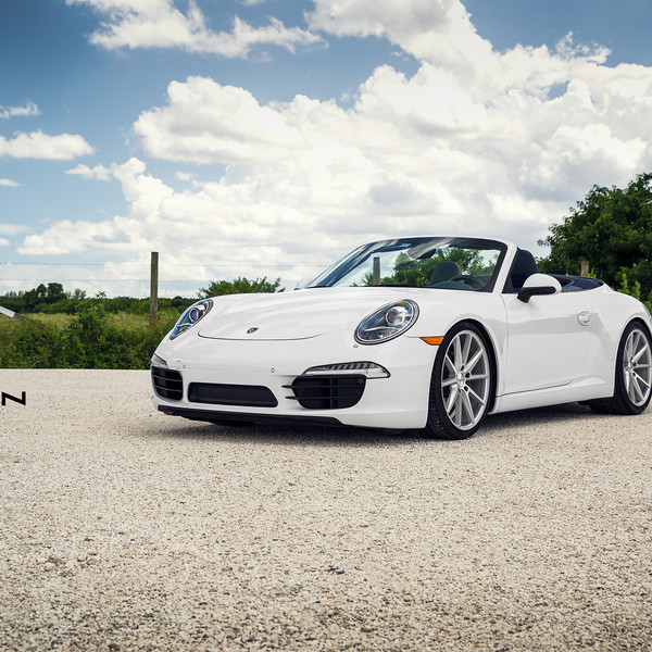 Custom White Convertible Porsche 911 - Photo by Vossen