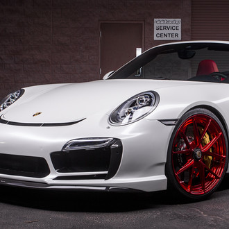 White Porsche 911 with Crystal Clear Headlights - Photo by Niche