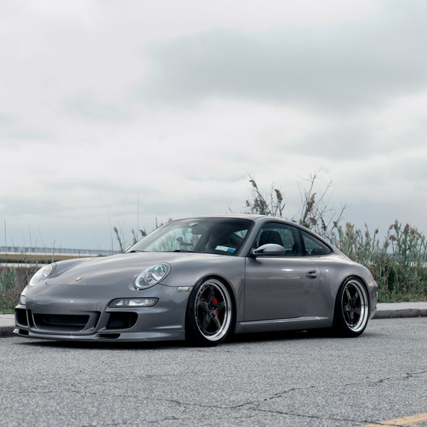 Custom Front Bumper on Gray Porsche 911 - Photo by Rotiform