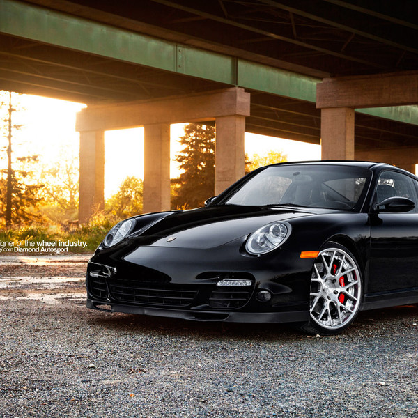 Black Porsche 911 with Crystal Clear Headlights - Photo by ADV.1