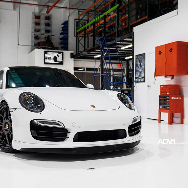 White Porsche 911 with Dark Smoke Halo Headlights - Photo by ADV.1