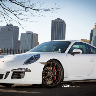 White Porsche 911 with Custom Front Bumper - Photo by ADV.1
