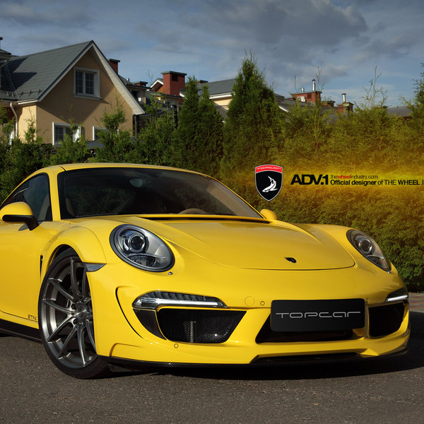 Yellow Porsche 911 with Custom Hood - Photo by ADV.1