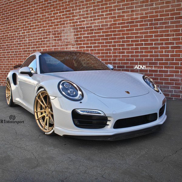 White Porsche 911 with Custom Fog Lights - Photo by ADV.1