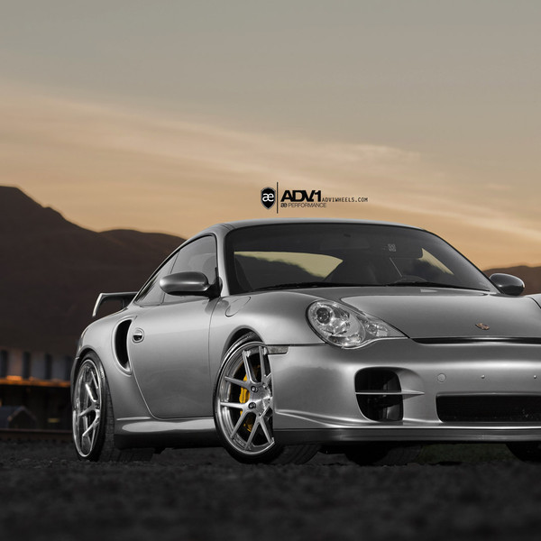 Silver Metallic Porsche 911 with Custom Front Bumper - Photo by ADV.1