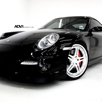 Aftermarket Headlights on Gloss Black Porsche 911 - Photo by ADV.1