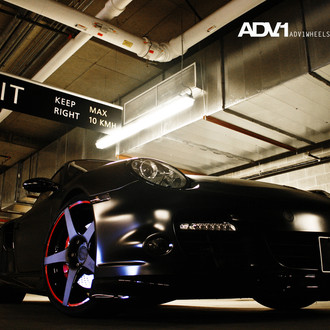 Matte Black Porsche 911 with ADV1 Rims - Photo by ADV.1