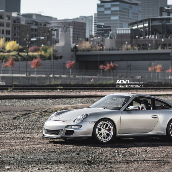 Custom Silver Porsche 911 with ADV1 Wheels - Photo by ADV.1
