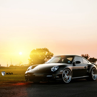 Black Porsche 911 with Custom LED Headlights - Photo by ADV.1