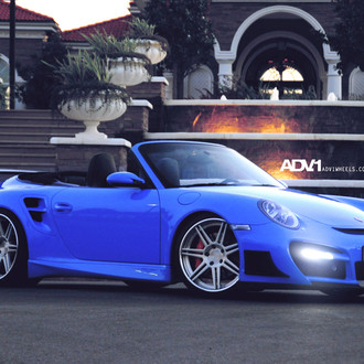 Custom Blue Convertible Porsche 911 - Photo by ADV.1