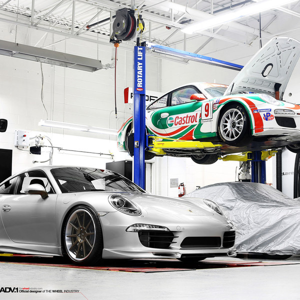 Custom Silver Porsche 911 with Dark Smoke Headlights - Photo by ADV.1