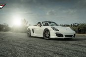 Neat and Clean Customization for White Convertible Porsche Boxster