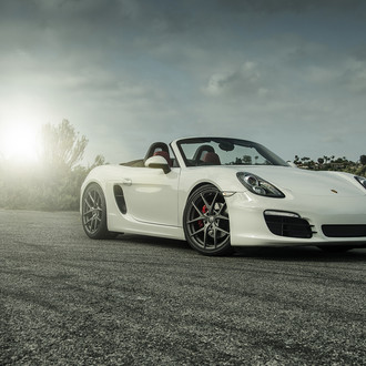 Neat and Clean Customization for White Convertible Porsche Boxster