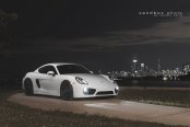 Boogie White Porsche Cayman Gets Crystal Clear Halo Lights