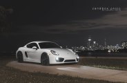 Boogie White Porsche Cayman Gets Crystal Clear Halo Lights