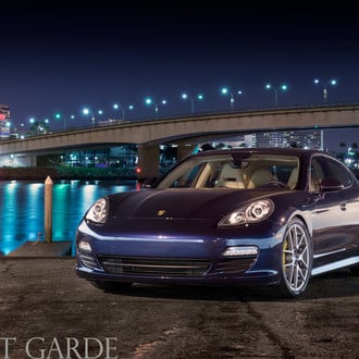 Night Blue Porsche Panamera on M510 Rims - Photo by Avant Garde