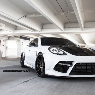 White Porsche Panamera with Custom Hood - Photo by ADV.1