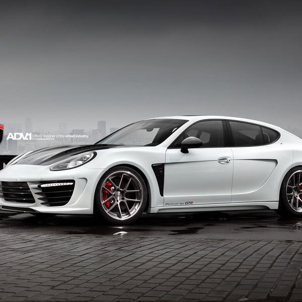 Custom Body Kit on White Porsche Panamera - Photo by ADV.1