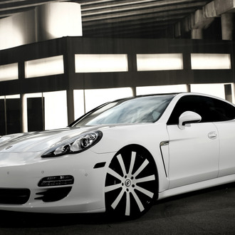 White Panamera on Custom Forgiato Rims by Exclusive Motoring
