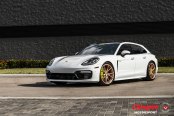 This is What Boogie Car Looks Like: White Porsche Panamera with Dark Smoke Projector Headlights