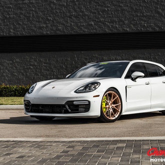 Dark Smoke Projector Headlights on White Porsche Panamera - Photo by Vossen