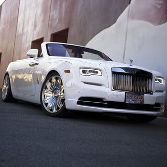 VIP Car of All Time: Customized White Convertible Rolls Royce Dawn