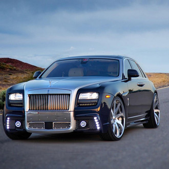 Front Bumper with LED Lights on Rolls Royce Ghost - Photo by Forgiato