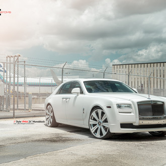 Breathtaking White Rolls Royce Ghost Boasts a Revised Face with Chrome Grille