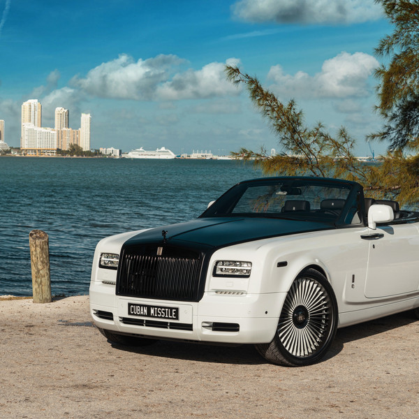Custom White Convertible Rolls-Royce Phantom - Photo by Avant Garde Wheels