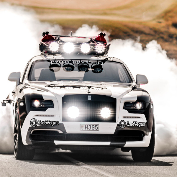 Black and White Rolls Royce Wraith with Off-road Lights - Photo by Jon Olsson