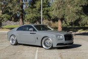 Gray Rolls Royce Wraith Showing Off Chrome Forgiato Rims