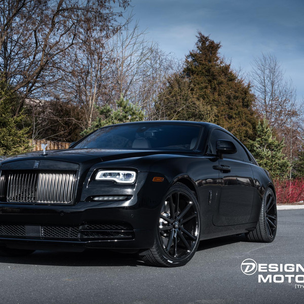 Black Rolls Royce Wraith with Aftermarket Front Bumper - Photo by Vossen