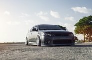 Air Lifted Scion TC on Custom Painted Rotiform BLQ-T Wheels