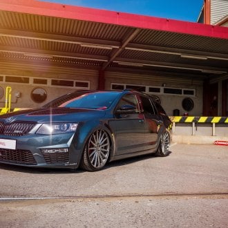 Custom Parts Giving Blue Skoda Octavia a Distinctive Appearance — CARiD ...