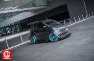 Gray Smart-Car Fortwo with Ultra- Modern Touch with Custom Body Kit and More