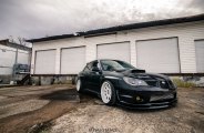 Aftermarket Body Kit Reimagines Black Stanced Subaru WRX