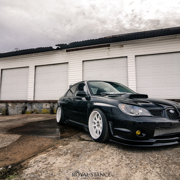 Black Stanced Subaru WRX with Custom Body Kit - Photo by Arlen Liverman
