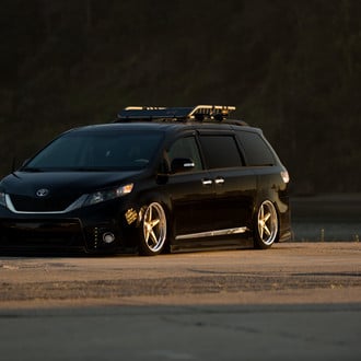 Black Toyota Sienna with Custom Body Kit - Photo by Vossen