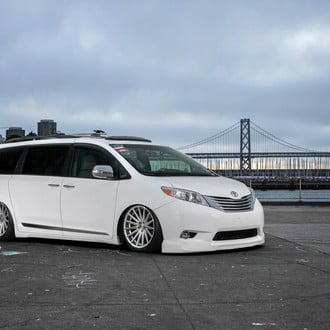 Lowered White Toyota Sienna Goes Through Exterior Changes