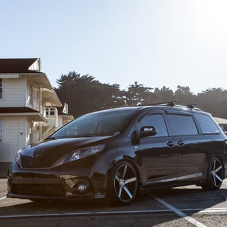 Blacked Out Grille on Custom Toyota Sienna - Photo by Vossen