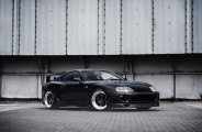 Black Toyota Supra Shod in JR Wheels Wrapped in Continental Tires