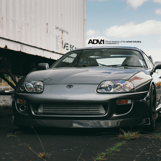 Custom Headlights on Gray Toyota Supra - Photo by ADV.1