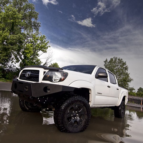 White Toyota Tacoma with Off-Road Front Bumper - Photo by dan kinzie
