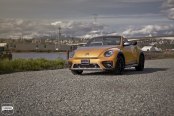 Yellow VW Beetle Looking Great on Custom PUR Rims